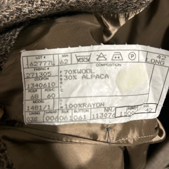 Joseph Abboud Mark Shale Wool Blend Jacket 42 Long - Picture 4 of 5